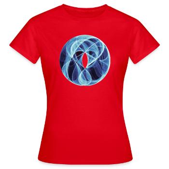 Portail de glace – Art mathématique - T-shirt Femme - rouge - Devant - AI Model Female 172 dark (172cm)