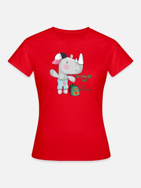 Schulstart Einschulung Dino - Frauen T-Shirt - Rot