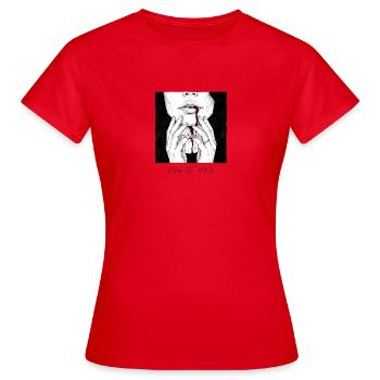 Vœu du Vide : Histoire des lèvres - T-shirt Femme - rouge - Devant - AI Model Female 172 dark (172cm)