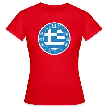 Athènes Grèce - Affiche vintage classique - T-shirt Femme - rouge - Devant - AI Model Female 172 dark (172cm)