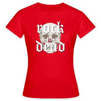 Le rock est mort Skull Gothic - T-shirt Femme - rouge - Devant - AI Model Female 172 dark (172cm)