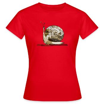 escargot - T-shirt Femme - rouge - Devant - AI Model Female 172 dark (172cm)