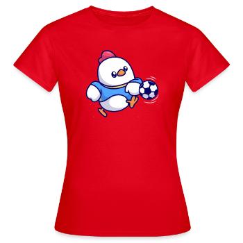 Coup de pied de football pour filles - T-shirt Femme - rouge - Devant - AI Model Female 172 dark (172cm)