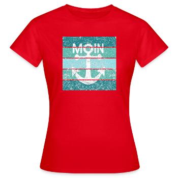 Moin Anker Retro - Women's T-Shirt - red - Front - AI Model Female 172 dark (172cm)