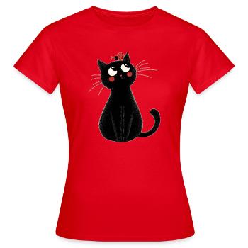 Chat avec coccinelle - T-shirt Femme - rouge - Devant - AI Model Female 172 dark (172cm)