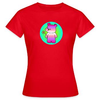 Sugar-sweet bear - Women's T-Shirt - red - Front - AI Model Female 172 dark (172cm)