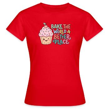Sweet Cupcake - Women's T-Shirt - red - Front - AI Model Female 172 dark (172cm)