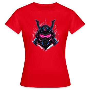 Neon Samurai Helmet - Women's T-Shirt - red - Front - AI Model Female 172 dark (172cm)