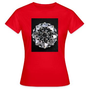 Diamond Geometric Mandala - Women's T-Shirt - red - Front - AI Model Female 172 dark (172cm)