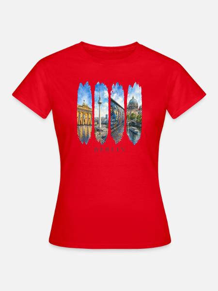 Berlin Urlaub Travel – Hauptstadt & Kultur Motiv - Frauen T-Shirt - Rot