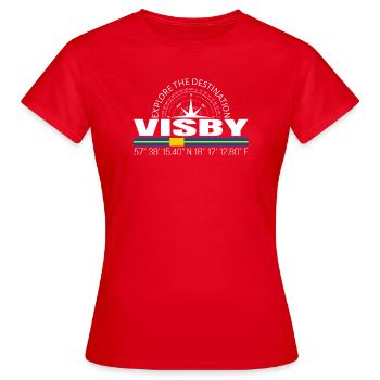 Visby - T-shirt Femme - rouge - Devant - AI Model Female 172 dark (172cm)