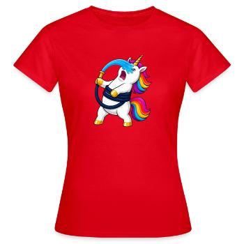 Attaque du tuyau de jardin licorne - T-shirt Femme - rouge - Devant - AI Model Female 172 dark (172cm)