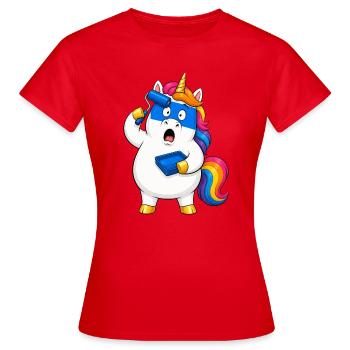 Échec maladroit du rouleau à peinture licorne - T-shirt Femme - rouge - Devant - AI Model Female 172 dark (172cm)