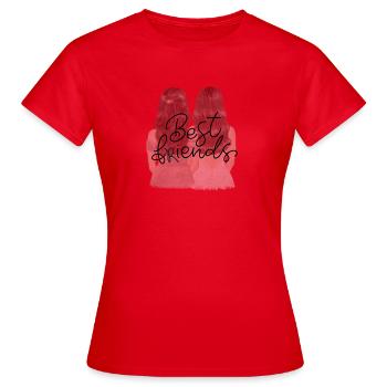 Beste Freundinnen Duo - Frauen T-Shirt - Rot - Vorne - AI Model Female 172 dark (172cm)