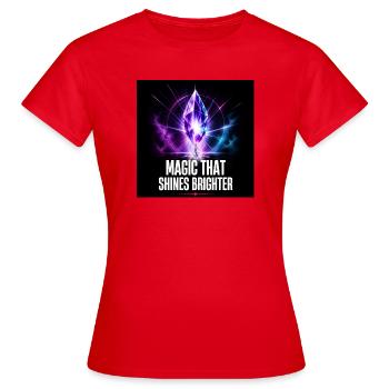 Magic Crystal: Light Shines Brighter - Women's T-Shirt - red - Front - AI Model Female 172 dark (172cm)