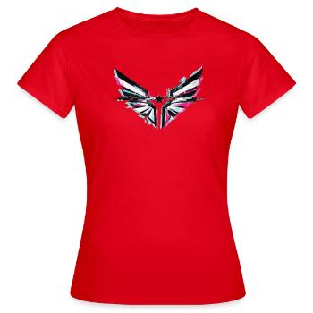 Glitch Angel Dark Y2K Streetwear - T-shirt Femme - rouge - Devant - AI Model Female 172 dark (172cm)