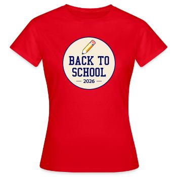 Retour à l’école 2026 | Enseignant stagiaire - T-shirt Femme - rouge - Devant - AI Model Female 172 dark (172cm)