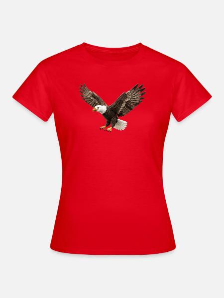 Kraftvoller Adler im Flug Vogel - Frauen T-Shirt - Rot