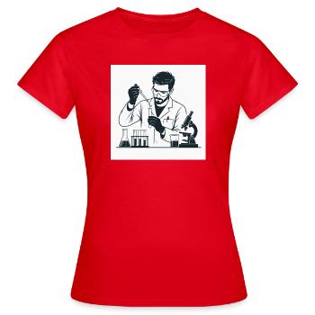 Scientifique de laboratoire avec pipette - T-shirt Femme - rouge - Devant - AI Model Female 172 dark (172cm)