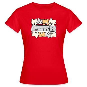 Logo de l’équipe de chats - T-shirt Femme - rouge - Devant - AI Model Female 172 dark (172cm)