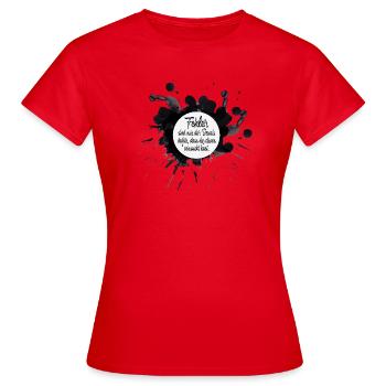 Fehler sind nur der Beweis – Lustiges Statement - Frauen T-Shirt - Rot - Vorne - AI Model Female 172 dark (172cm)