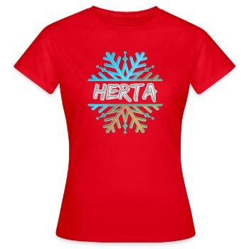 Prénom Herta - T-shirt Femme - rouge - Devant - AI Model Female 172 dark (172cm)