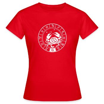 Signe du zodiaque Cancer - T-shirt Femme - rouge - Devant - AI Model Female 172 dark (172cm)