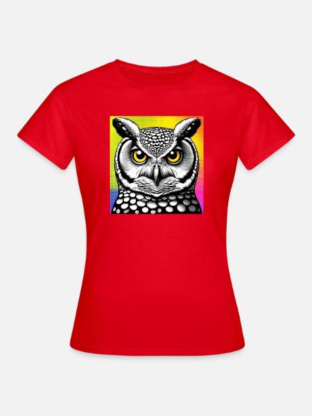 Eule - Frauen T-Shirt - Rot