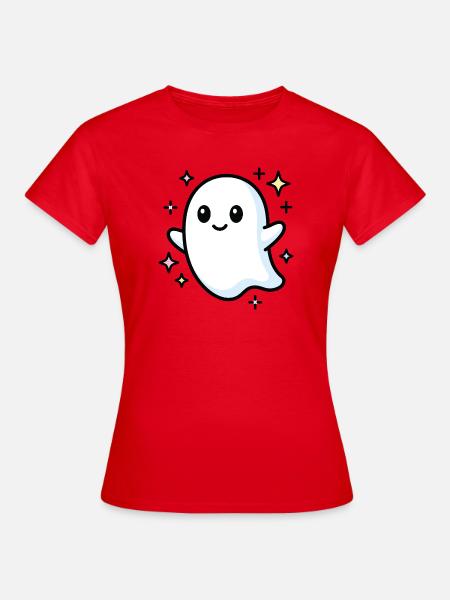 Glitzernder Geist und Kawaii-Sterne - Frauen T-Shirt - Rot