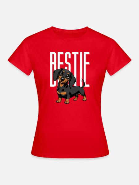 Dackel Bestie - Frauen T-Shirt - Rot