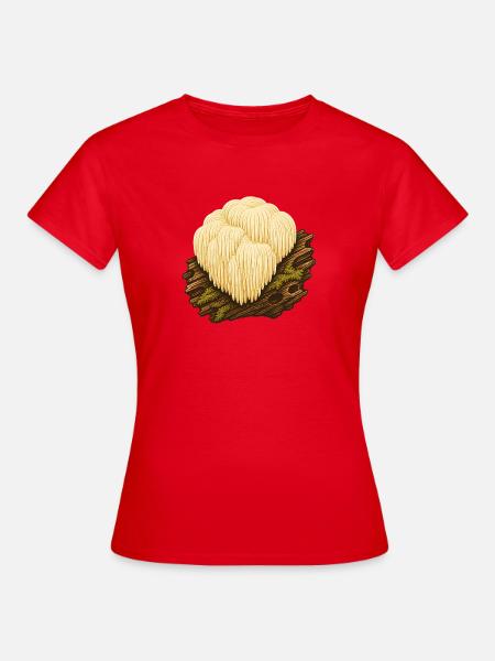 Igelstachelbart auf Totholz - Frauen T-Shirt - Rot