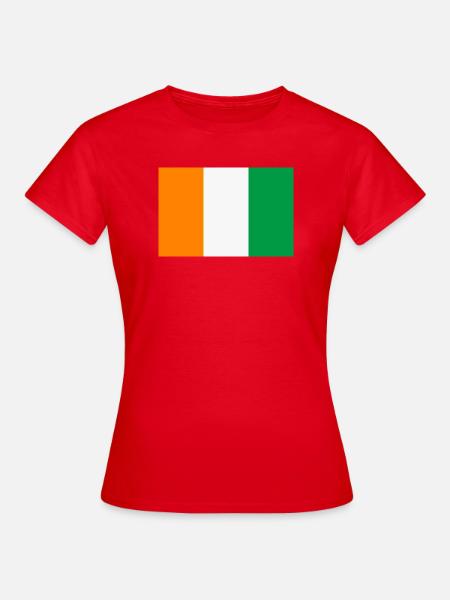 Elfenbeinküstenflagge - Frauen T-Shirt - Rot