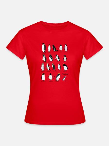 Pinguine - Frauen T-Shirt - Rot