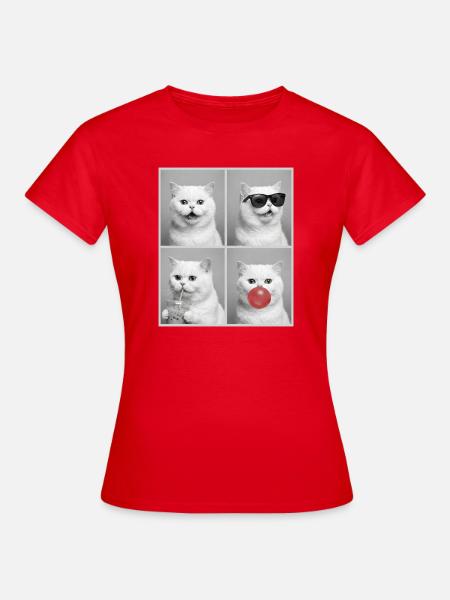 Katzen Perser Katze - Frauen T-Shirt - Rot