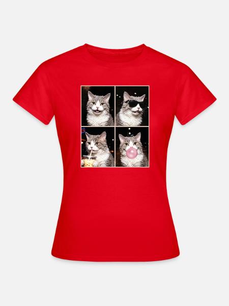 Katzen Selkirk Rex Katze - Frauen T-Shirt - Rot