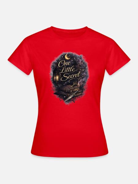 Geheimnisvolle Nachtbibliothek - Frauen T-Shirt - Rot