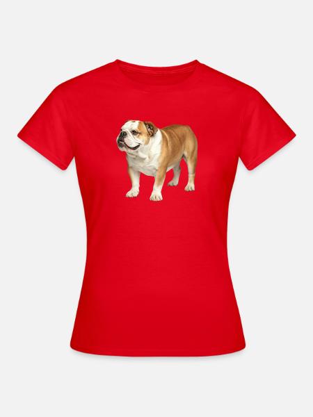 Profil des English Bulldog-Hundes - Frauen T-Shirt - Rot
