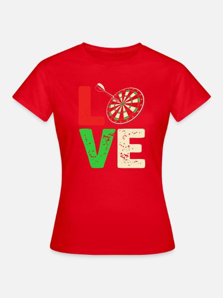 Dart Dartboard Dartpfeil - Frauen T-Shirt - Rot