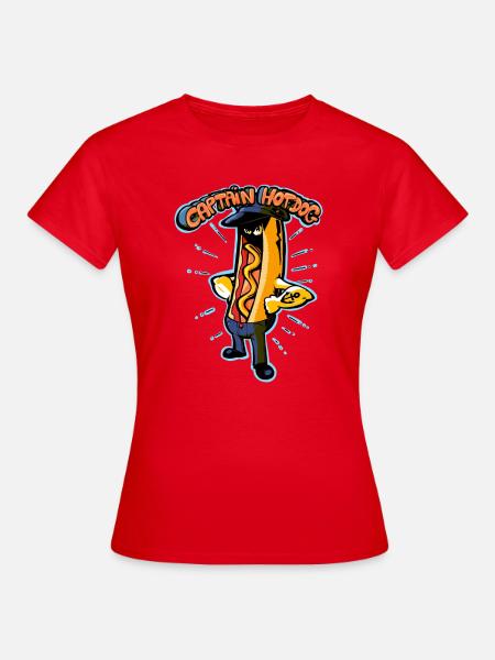 Captain Hotdog - Frauen T-Shirt - Rot