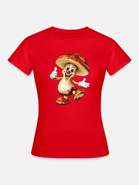 Lustiger Pilz - Frauen T-Shirt - Rot
