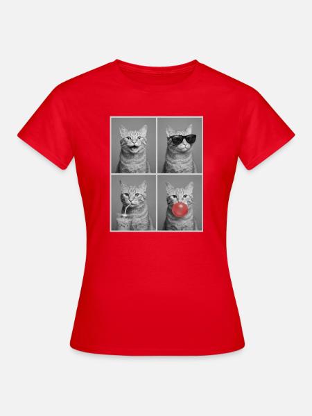 Katzen orange Tabby Katze - Frauen T-Shirt - Rot