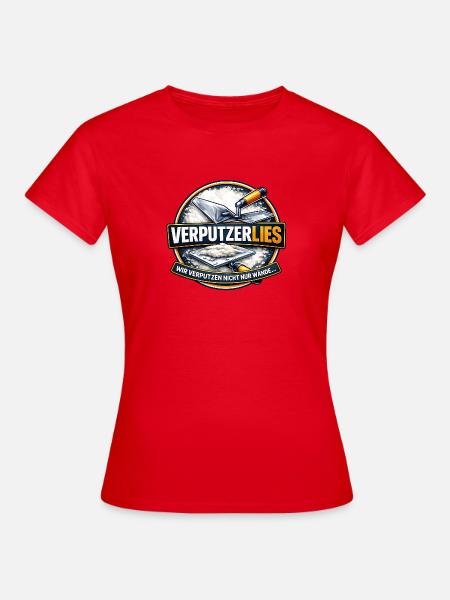 VerputzerLies Plasterer Badge - Frauen T-Shirt - Rot