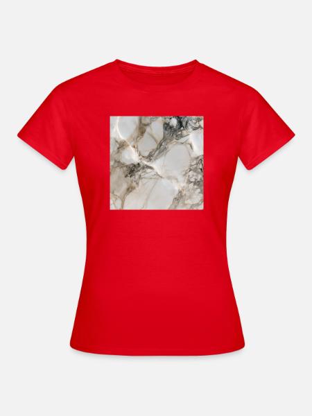 Eleganter Wolkenmarmor - Frauen T-Shirt - Rot