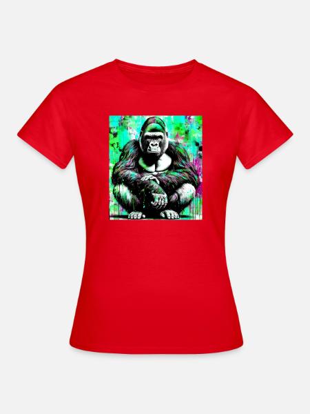 Gorilla - Frauen T-Shirt - Rot