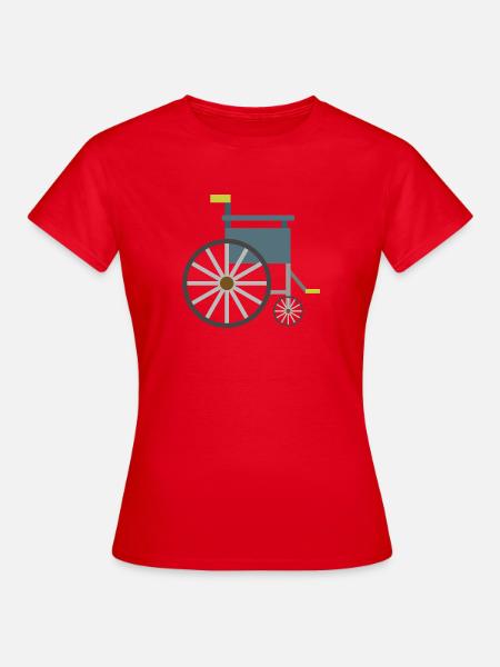 Rollstuhl - Frauen T-Shirt - Rot