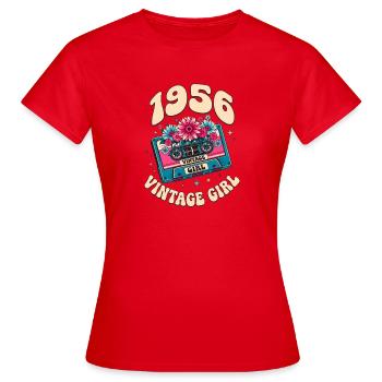 1956 Vintage Girl Geburtstag 70 Jahre - Frauen T-Shirt - Rot - Vorne - AI Model Female 172 dark (172cm)