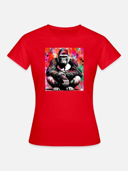 Gorilla - Frauen T-Shirt - Rot