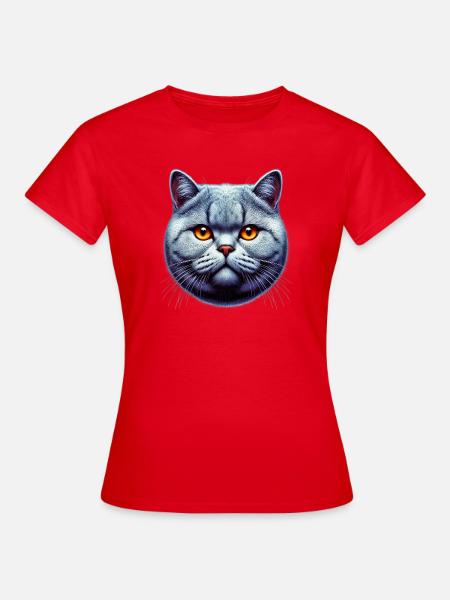 Britische Kurzhaarkatze - Frauen T-Shirt - Rot