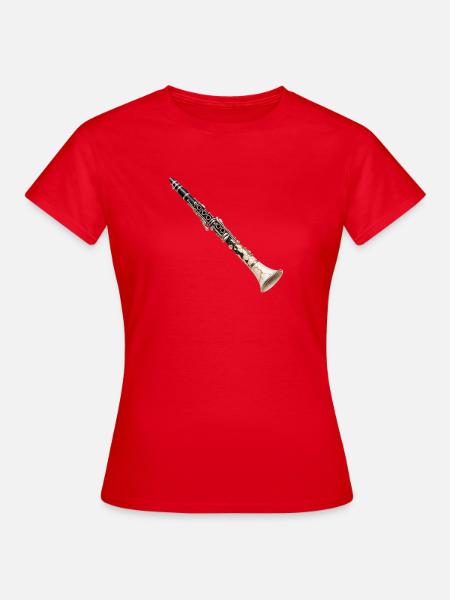 Porzellan-Crack-Klarinette - Frauen T-Shirt - Rot