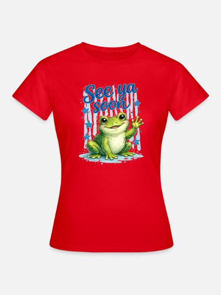 lustiger Frosch - Frauen T-Shirt - Rot